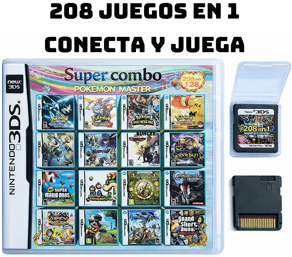 Tarjeta 208 JUEGOS EN 1